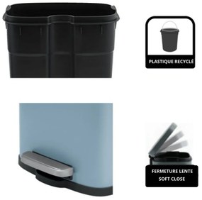 Светлосиньо стоманено кошче за боклук с педал 5 l Akira – Spirella