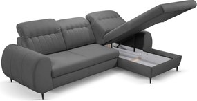 Ъглов диван Blanc-Тъмносив-Дясно