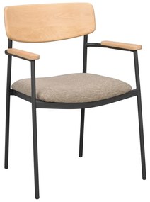 Трапезни столове в бежов и естествен цвят в комплект от 2 бр. Maymont – Rowico