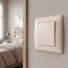 Единичен Ключ с Рамка OSTE JNH006-W BEIGE