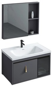 Комплект мебели за баня с мивка Paris 60cm Grey