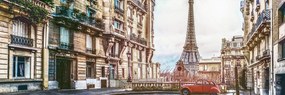 Картина на платно – Изглед на Айфеловата кула от улица в Париж