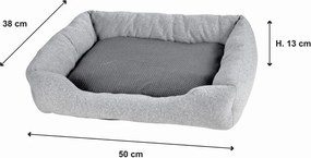 Светлосиво легло за домашни любимци 50x38 cm Graphene – Love Story