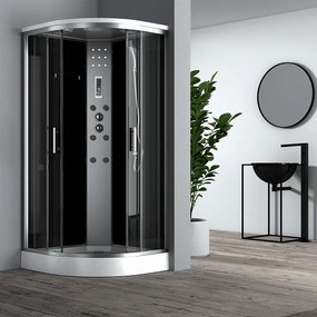 Хидромасажна душ кабина ЧАР ICSH 888LT NEW EASY ASSEMBLE, 90x90x215см, 4мм