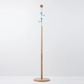Дъбова стойка за дрехи от масивна дървесина със сини детайли Hook - Gazzda