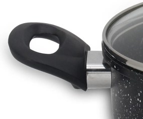 Тенджера SAPIR SP 1318 VM24, 4.л, 24х10.5 см, Мраморно покритие, Индукция, Черен