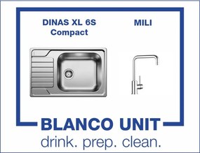 Bundle Blanco Dinas XL 6S Compact +Blanco Mili Хром Промо пакет мивка със смесител