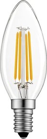 Лампа LED Filament E14 Candle 6.5W 6000K  (10 τεμάχια)