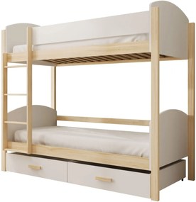 Двуетажно легло Jacky M-Бяло-Сонома-180 x 80