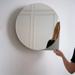 Кафяво-сив метален стенен/с огледало шкаф за баня 55x55 cm Sonnet – Spinder Design