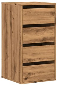 852869 vidaXL Ъглов скрин с чекмеджета дъб артизан 40x41x76cm инженерно дърво