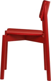 Червен трапезен стол за подреждане Wem – noo.ma