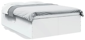 3280951 vidaXL Рамка за легло, Бяла, 120x190 см, инженерно дърво