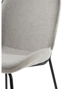 Сив трапезен стол с метална основа Hella - Canett