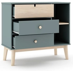 Детски скрин сиво-зелен 90x81x40 cm Estefania – Marckeric