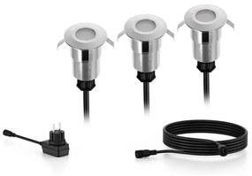 Philips - Комплект 3x LED външно вградено осветление SPORE LED/1W/24/230V IP67