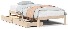 3301944 vidaXL Рамка за легло, с чекмеджета, без матрак, 100x200 см