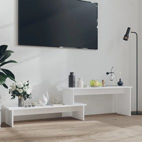 806265 vidaXL ТВ шкаф, бял, 180x30x43 см, инженерно дърво