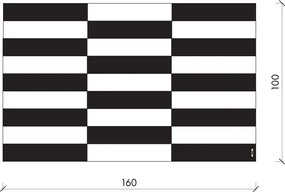 Червена/светлосиня памучна плажна кърпа 100x160 cm Su – noo.ma