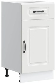 853467 vidaXL Кухненски шкаф, "Kalmar", бял, инженерно дърво