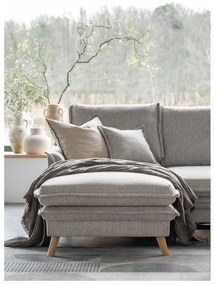 Сиво-бежов разтегателен/с място за съхранение ъглов диван (ляв ъгъл) Charming Charlie – Miuform