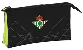 Троен Моливник Real Betis Balompié Черен Верде Лимон 22 x 12 x 3 cm