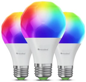 Nanoleaf NF080B02-3A19E - К-кт 3xLED RGBW Димируема крушка E27/8,5W 2700-6500K Wi-Fi