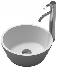 Мивка за баня ICC 3837G, монтаж върху мебел, iStone, сив