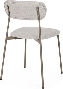 Светлокафяв тапициран трапезен стол Inka – Yes Everyday