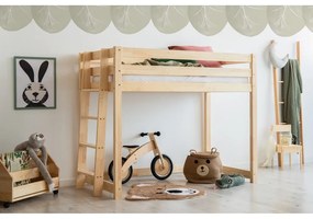 Повдигнато детско легло от борова дървесина 80x200 cm CLPBA - Adeko