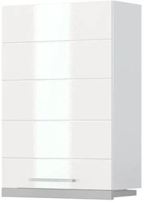 Висящ шкаф Hudson A9-60-1KU за кухненски аспиратор sliding-White - White glossy