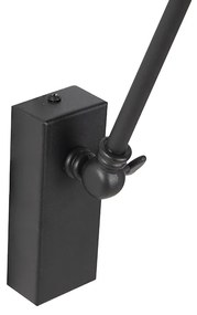 Дизайнерска стенна лампа черна регулируема - Luna