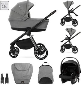 Бебешка количка BIANCA 3в1 LORELLI - GREY