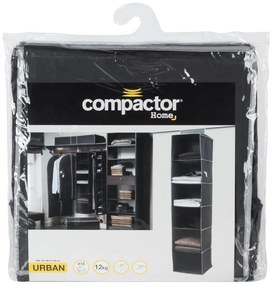 Черен висящ органайзер с 6 отделения Дрехи Така Urban - Compactor