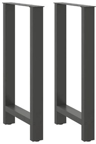 4013330 vidaXL Крака за бар маса, антрацит, 2 бр., 50 x (90-91) см, стомана