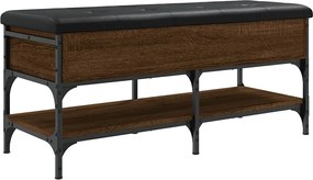 835201 vidaXL Пейка за обувки, кафяв дъб, 102x42x45 см, инженерно дърво