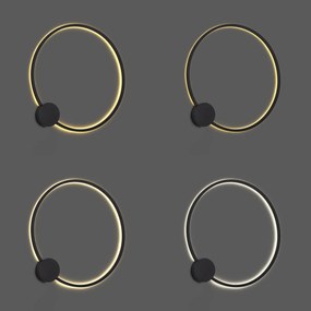 Дизайнерска стенна лампа черна 67cm вкл. LED 3-степенно димиране - Anello