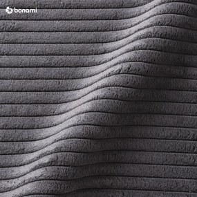 Тъмносиво двойно легло 160x200 cm тапицирано с място за съхранение с включена подматрачна рамка Mattis Cord – Meise Möbel