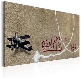 Печат върху платно - Love Plane от Banksy 120x80