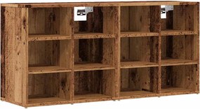 857034 vidaXL Шкафове за обувки, 2 бр, cтаро дърво, 52x30x50 см