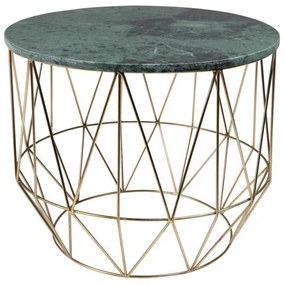 Масичка за кафе с мраморен плот , ⌀ 51 cm Boss - Dutchbone