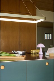 Светлорозова LED затъмняваща се настолна лампа (височина 20 cm) Mush – Hübsch