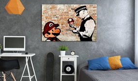 Печат върху платно - Banksy: Полицейска предпазливост 90x60