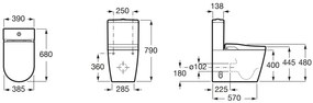 Подова тоалетна Grohe Roca In Wash Inspira Rimless