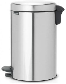 Кош за боклук с педал Brabantia NewIcon 649031, 12 л, Плавно затваряне, Противоплъзгаща основа, Устойчив на пръстови отпечатъци, Инокс/Мат