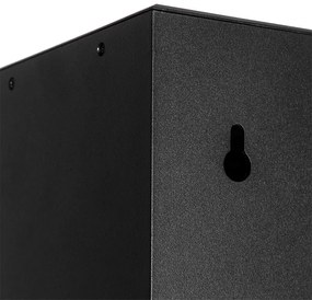 Външна стенна лампа черна с димираща светлина и сензор на слънчева енергия - Charlotte