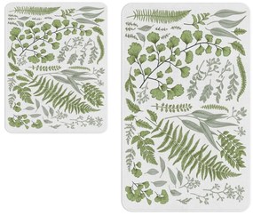 Бяло-зелени постелки за баня в комплект от 2 - Oyo Concept