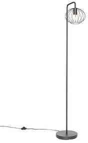 Индустриална подова лампа черна 23 см - Margarita