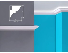 Корниз за скрито LED осветление L14