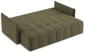 Разтегателен диван с място за съхранение в цвят каки 225 cm Moku – Makamii